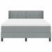 Pat cu arcuri cu saltea Gri deschis 190 x 140 cm Poliester - WALTI WALTI
