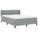 Pat cu arcuri cu saltea Gri deschis 200 x 140 cm Poliester - WALTI WALTI
