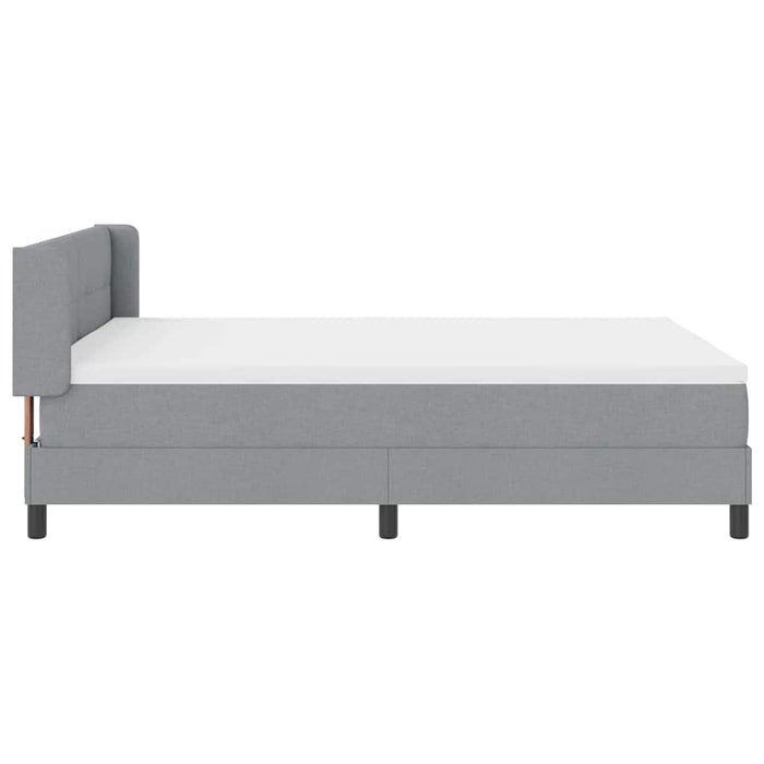 Pat cu arcuri cu saltea Gri deschis 200 x 140 cm Poliester - WALTI WALTI