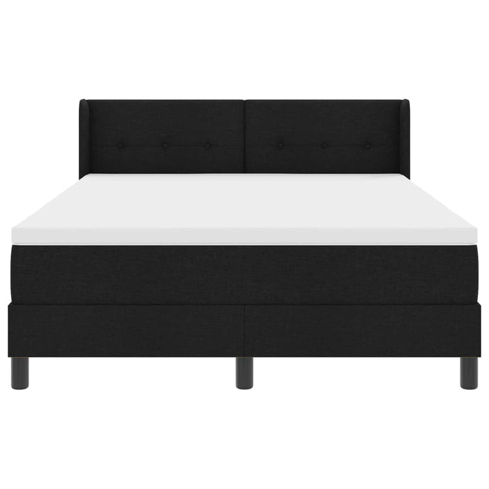 Pat cu arcuri cu saltea Negru 200 x 140 cm Poliester - WALTI WALTI