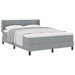 Pat cu arcuri cu saltea Gri deschis 200 x 160 cm Poliester - WALTI WALTI