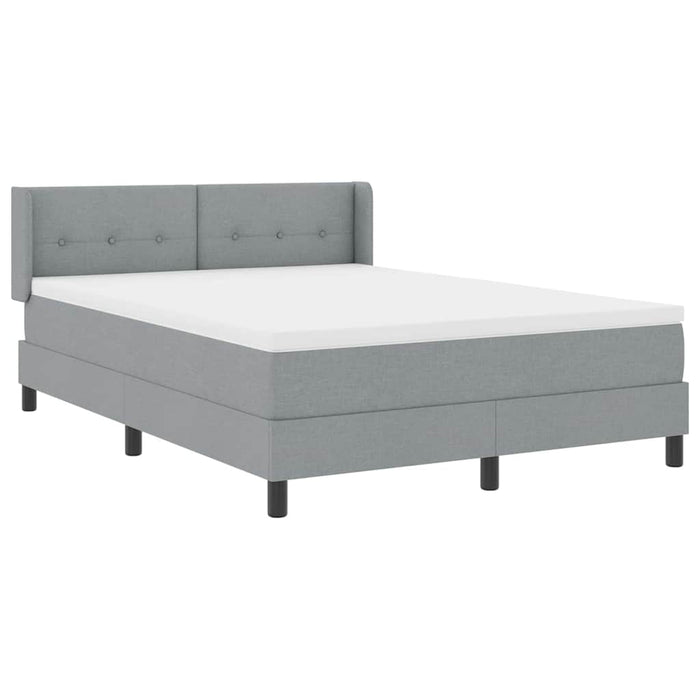 Pat cu arcuri cu saltea Gri deschis 200 x 160 cm Poliester - WALTI WALTI