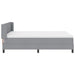 Pat cu arcuri cu saltea Gri deschis 200 x 160 cm Poliester - WALTI WALTI
