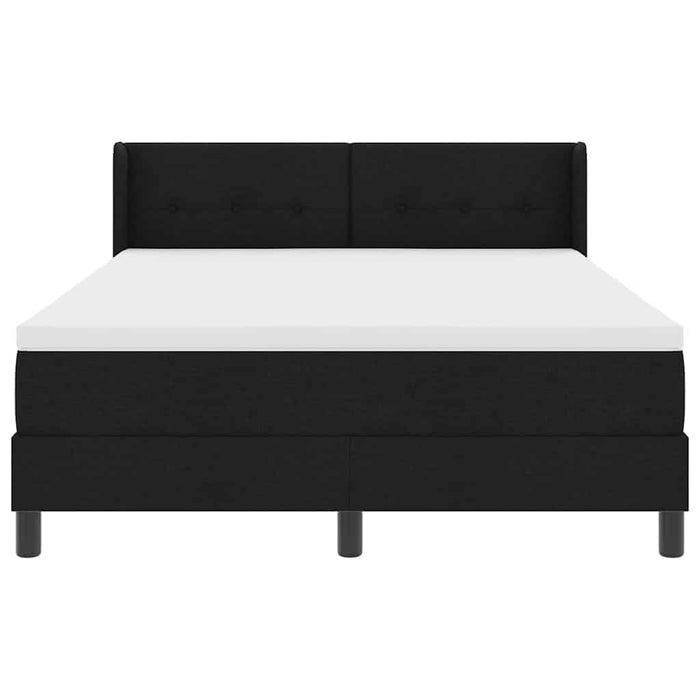 Pat cu arcuri cu saltea Negru 200 x 160 cm Poliester - WALTI WALTI