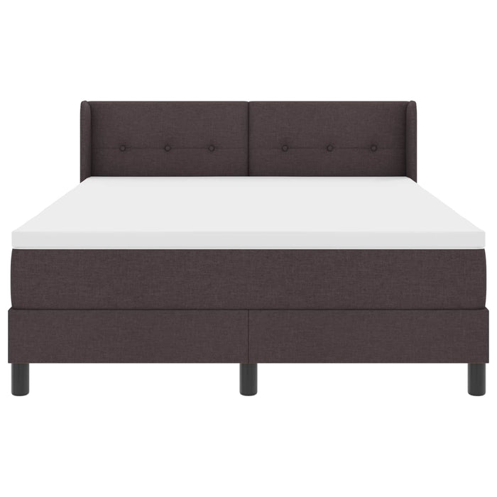Pat cu arcuri cu saltea Maro închis 200 x 160 cm Poliester - WALTI WALTI