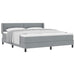 Pat cu arcuri cu saltea Gri deschis 200 x 180 cm Poliester - WALTI WALTI