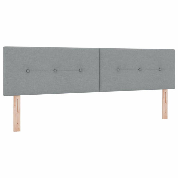 Pat cu arcuri cu saltea Gri deschis 200 x 180 cm Poliester - WALTI WALTI