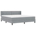 Pat cu arcuri cu saltea Gri deschis 200 x 180 cm Poliester - WALTI WALTI