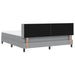 Pat cu arcuri cu saltea Gri deschis 200 x 180 cm Poliester - WALTI WALTI