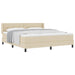 Pat cu arcuri cu saltea Crem 200 x 180 cm Poliester - WALTI WALTI