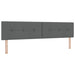 Pat cu arcuri cu headboard Gri închis 200 x 200 cm țesătură - WALTI WALTI
