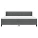 Pat cu arcuri cu headboard Gri închis 200 x 200 cm țesătură - WALTI WALTI