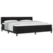 Pat cu arcuri cu headboard Manual Negru 200 x 200 cm țesătură - WALTI WALTI