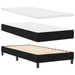 Pat cu arcuri cu headboard Manual Negru 200 x 200 cm țesătură - WALTI WALTI