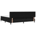 Pat cu arcuri cu headboard Manual Negru 200 x 200 cm țesătură - WALTI WALTI