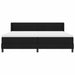 Pat cu arcuri cu headboard Manual Negru 200 x 200 cm țesătură - WALTI WALTI