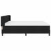 Pat cu arcuri cu headboard Manual Negru 200 x 200 cm țesătură - WALTI WALTI