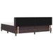 Pat cu arcuri cu headboard Maro închis 200 x 200 cm țesătură - WALTI WALTI