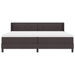 Pat cu arcuri cu headboard Maro închis 200 x 200 cm țesătură - WALTI WALTI