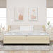 Pat boxspring cu saltea cu saltea Crem 200 x 200 cm - WALTI WALTI