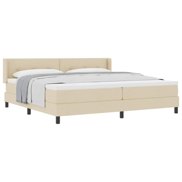 Pat boxspring cu saltea cu saltea Crem 200 x 200 cm - WALTI WALTI