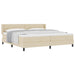 Pat boxspring cu saltea cu saltea Crem 200 x 200 cm - WALTI WALTI