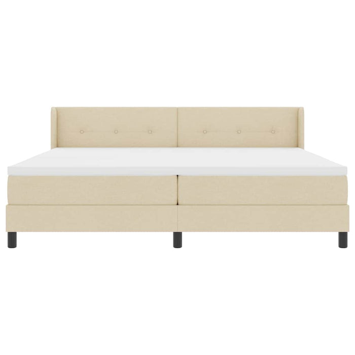 Pat boxspring cu saltea cu saltea Crem 200 x 200 cm - WALTI WALTI