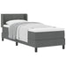 Pat cu arcuri cu headboard Gri închis 200 x 80 cm țesătură - WALTI WALTI