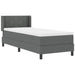 Pat cu arcuri cu headboard Gri închis 200 x 80 cm țesătură - WALTI WALTI