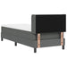 Pat cu arcuri cu headboard Gri închis 200 x 80 cm țesătură - WALTI WALTI