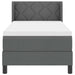 Pat cu arcuri cu headboard Gri închis 200 x 80 cm țesătură - WALTI WALTI