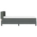 Pat cu arcuri cu headboard Gri închis 200 x 80 cm țesătură - WALTI WALTI