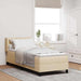 Pat boxspring cu saltea cu saltea cu headboard Crem 80 x 200 cm - WALTI WALTI