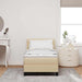 Pat boxspring cu saltea cu saltea cu headboard Crem 80 x 200 cm - WALTI WALTI