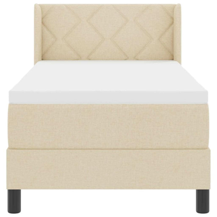 Pat boxspring cu saltea cu saltea cu headboard Crem 80 x 200 cm - WALTI WALTI