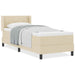 Pat boxspring cu saltea cu saltea cu headboard Crem 80 x 200 cm - WALTI WALTI