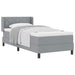 Pat boxspring cu saltea cu saltea Gri deschis 90 x 190 cm - WALTI WALTI