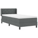 Pat boxspring cu saltea cu saltea Gri închis 90 x 190 cm - WALTI WALTI