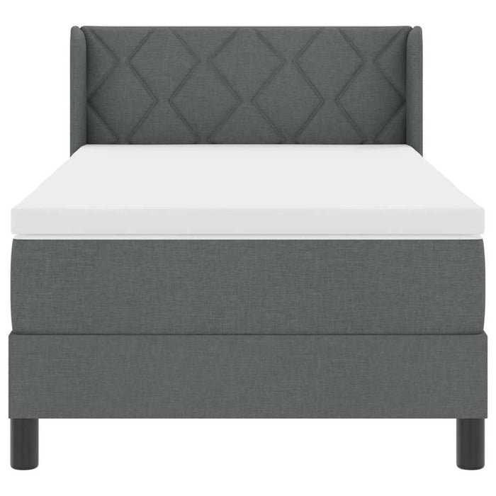 Pat boxspring cu saltea cu saltea Gri închis 90 x 190 cm - WALTI WALTI