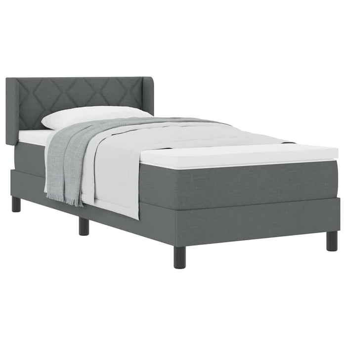 Pat boxspring cu saltea cu saltea Gri închis 90 x 190 cm - WALTI WALTI