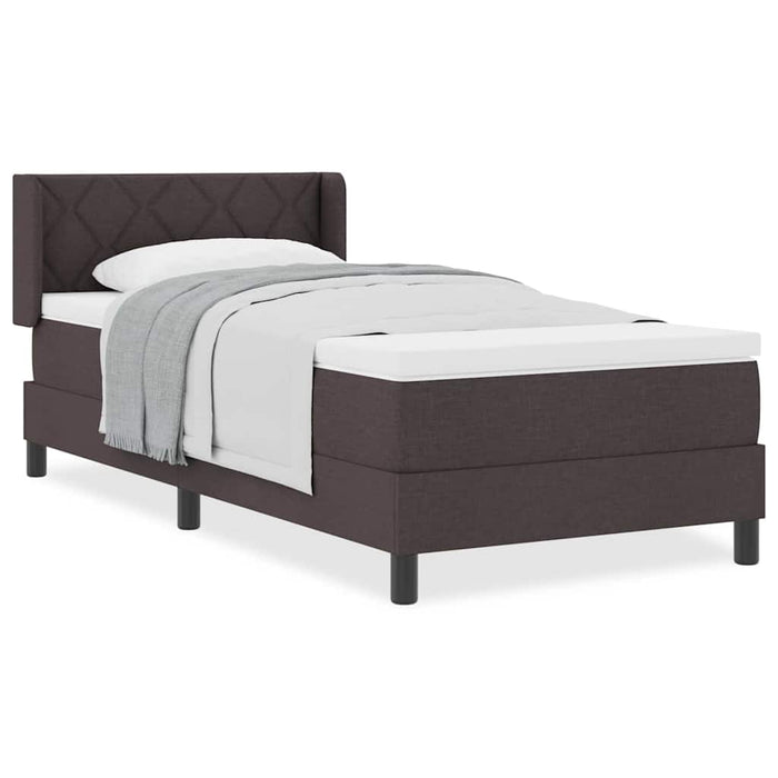 Pat boxspring cu saltea cu saltea Maro închis 90 x 200 cm - WALTI WALTI