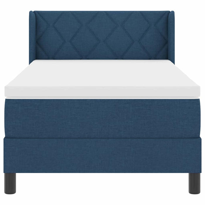 Pat cu arcuri cu saltea albastru 200 x 90 cm Poliester - WALTI WALTI