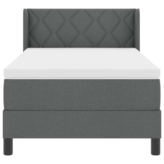 Pat boxspring cu saltea cu saltea Gri închis 100 x 200 cm - WALTI WALTI