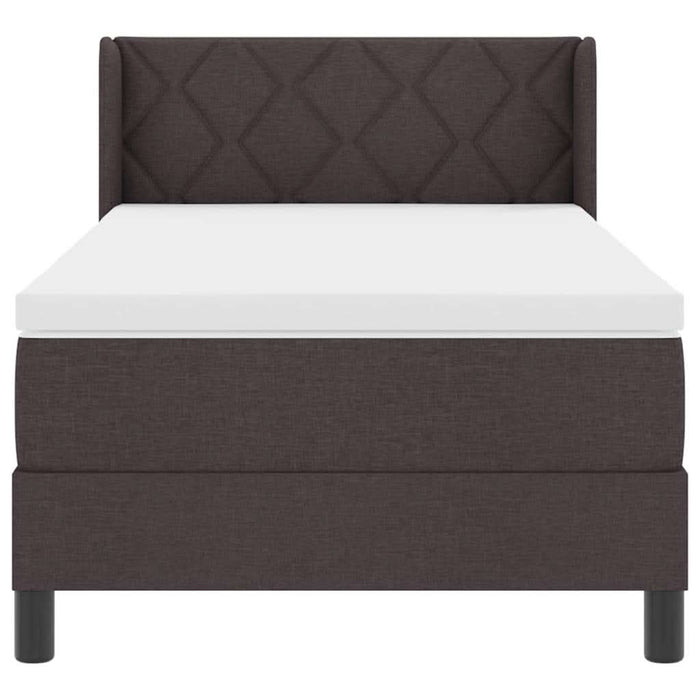 Pat boxspring cu saltea cu saltea Maro închis 100 x 200 cm - WALTI WALTI