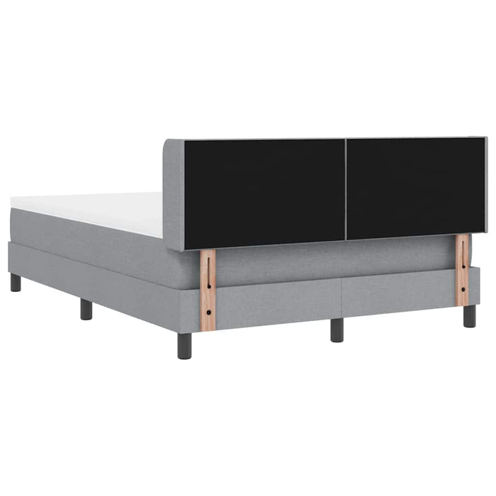 Pat cu arcuri cu headboard Gri deschis 200 x 140 cm țesătură WALTI