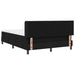 Pat cu arcuri cu headboard Manual Negru 200 x 160 cm țesătură - WALTI WALTI