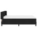 Pat cu arcuri cu headboard Manual Negru 200 x 160 cm țesătură - WALTI WALTI