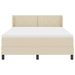 Pat cu arcuri cu headboard Manual Crem 200 x 160 cm țesătură - WALTI WALTI