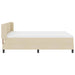 Pat cu arcuri cu headboard Manual Crem 200 x 160 cm țesătură - WALTI WALTI