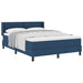 Pat cu arcuri cu headboard albastru 200 x 160 cm țesătură - WALTI WALTI